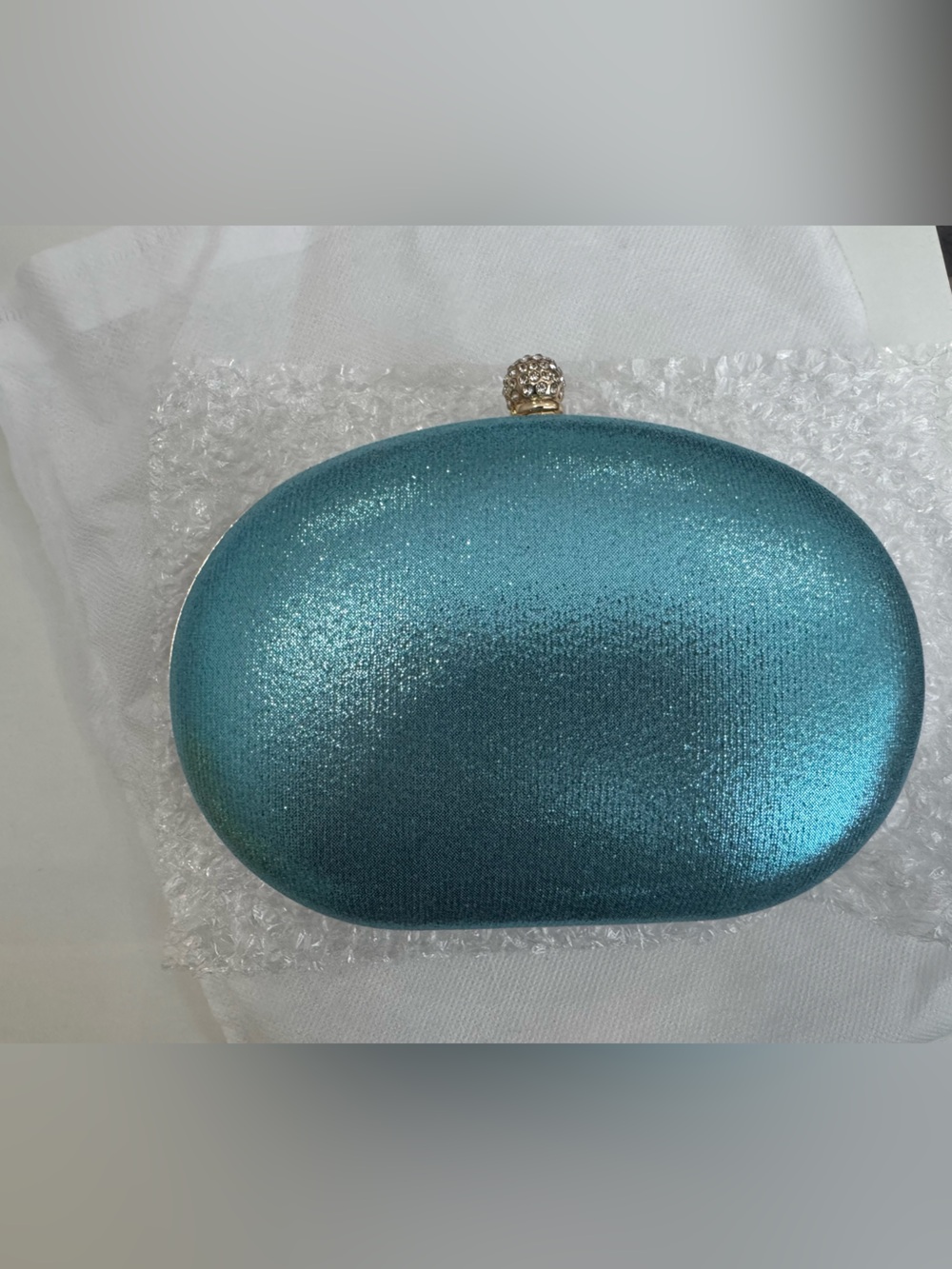 Baby Blue Rhinestone Clutch - Picture 3 of 3